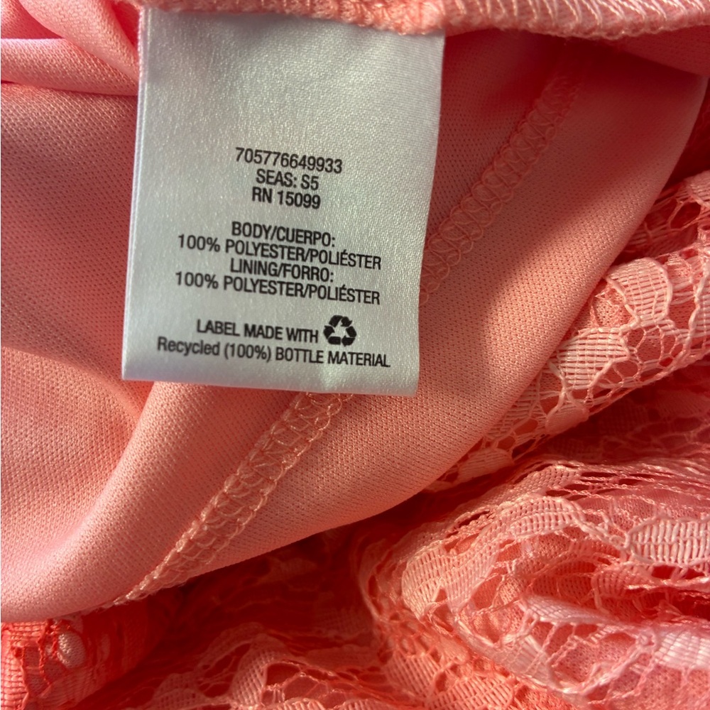 Covington Fit & Flare Coral Lace Dress Size 16 - Picture 7 of 8